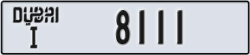 dubai - code - I - number -8111