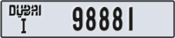 dubai - code - I - number -98881