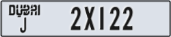 dubai - code - J - number -2X122