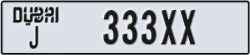dubai - code - J - number -333XX