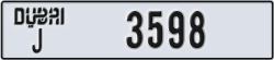 dubai - code - J - number -3598