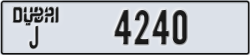 dubai - code - J - number -4240
