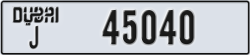 dubai - code - J - number -45040
