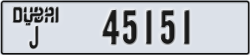 dubai - code - J - number -45151