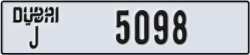 dubai - code - J - number -5098