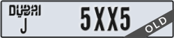 dubai - code - J - number -5XX5