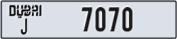 dubai - code - J - number -7070