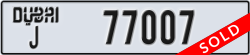 dubai - code - J - number -77007