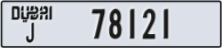 dubai - code - J - number -78121