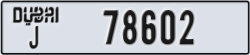 dubai - code - J - number -78602