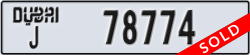 dubai - code - J - number -78774