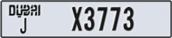 dubai - code - J - number -X3773