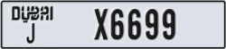dubai - code - J - number -X6699