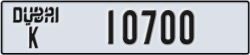 dubai - code - K - number -10700