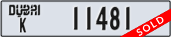 dubai - code - K - number -11481