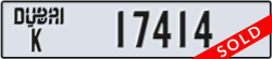 dubai - code - K - number -17414