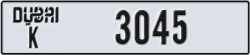dubai - code - K - number -3045