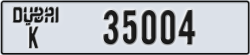 dubai - code - K - number -35004