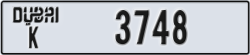 dubai - code - K - number -3748