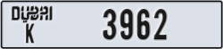 dubai - code - K - number -3962