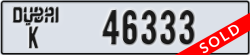 dubai - code - K - number -46333