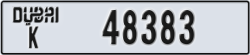 dubai - code - K - number -48383