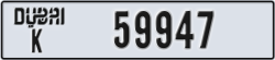 dubai - code - K - number -59947