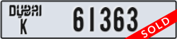 dubai - code - K - number -61363