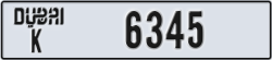 dubai - code - K - number -6345