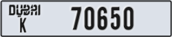 dubai - code - K - number -70650
