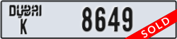 dubai - code - K - number -8649