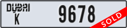 dubai - code - K - number -9678