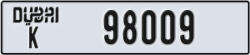 dubai - code - K - number -98009