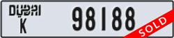 dubai - code - K - number -98188
