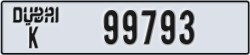 dubai - code - K - number -99793