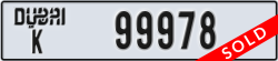 dubai - code - K - number -99978