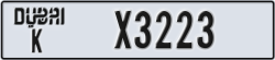 dubai - code - K - number -X3223