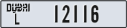 dubai - code - L - number -12116