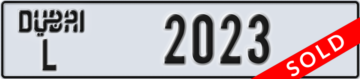 dubai License Plate Number 2023 Code L