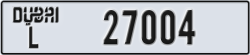 dubai - code - L - number -27004