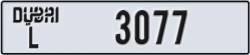 dubai - code - L - number -3077
