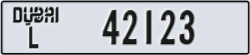dubai - code - L - number -42123