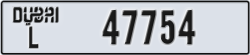 dubai - code - L - number -47754
