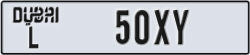 dubai - code - L - number -50XY