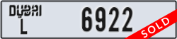 dubai - code - L - number -6922