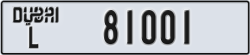 dubai - code - L - number -81001