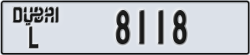 dubai - code - L - number -8118