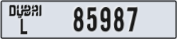 dubai - code - L - number -85987