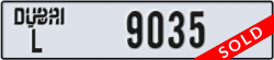 dubai - code - L - number -9035