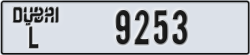 dubai - code - L - number -9253